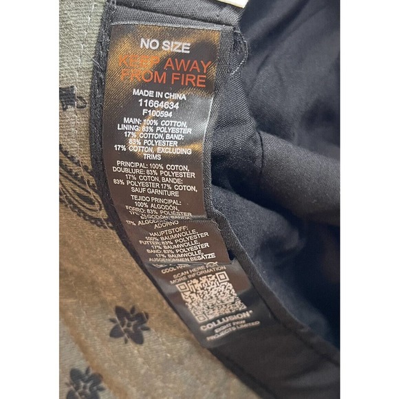 NEW Collusion Paisley Bucket Hat One Size Women’s Green - Picture 3 of 7